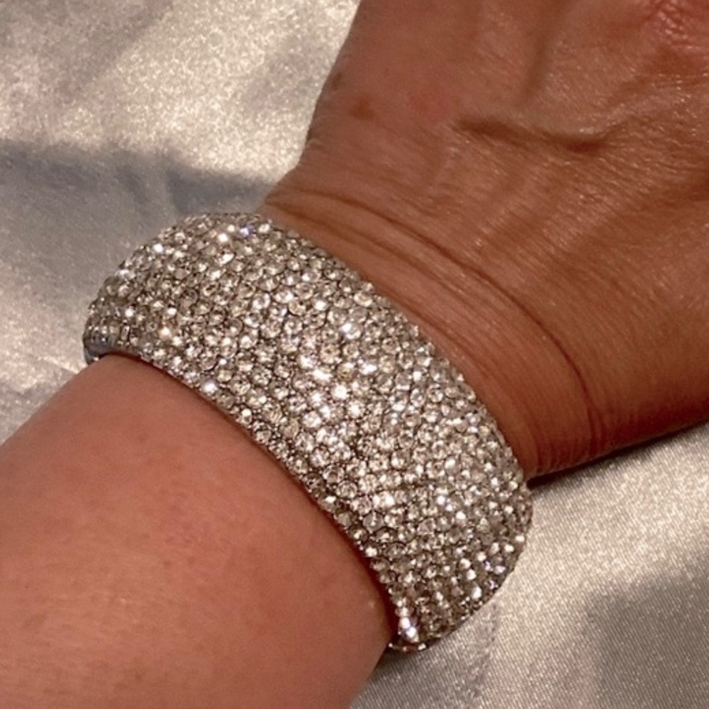 Vintage Rhinestone Cuff - Picture 2 of 10